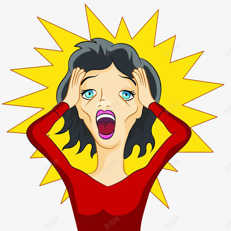 头痛大叫的女子png免抠素材_88icon https://88icon.com 刺疼 剧痛 大叫 头疼的人 头痛 头痛捂头皱眉痛苦表情 头痛难忍 忍受 烧脑 疼 疼痛 疾苦 痛 痛楚 痛苦