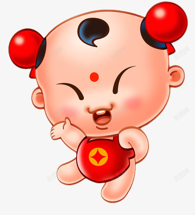 新年六一元素童子儿童png免抠素材_88icon https://88icon.com 中国风 儿童 古典 招财童子 童子