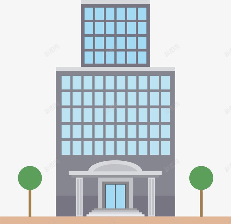 绿树扁平化楼城市png免抠素材_88icon https://88icon.com 扁平化 扁平化楼 扁平化楼体 扁平化楼城市 扁平化楼房 树木 植物