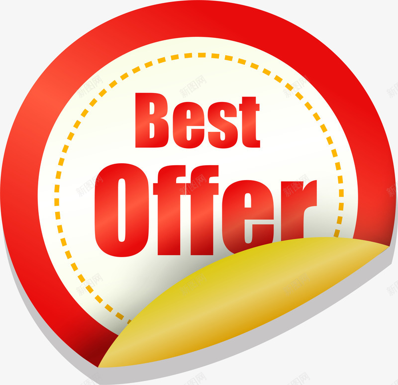 卡通红色标签贴png免抠素材_88icon https://88icon.com best offer 免抠PNG 卡通 标签贴 红色 线条 阴影