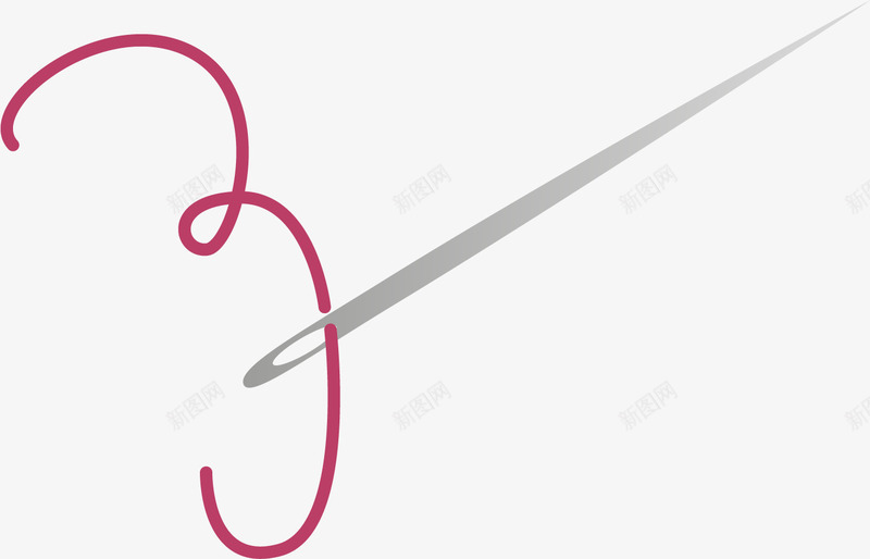 穿针绣花针眼矢量图eps免抠素材_88icon https://88icon.com 穿线 穿针引线 绣字 绣花针 绣花针眼 缝纫工具 缝补 针线 矢量图