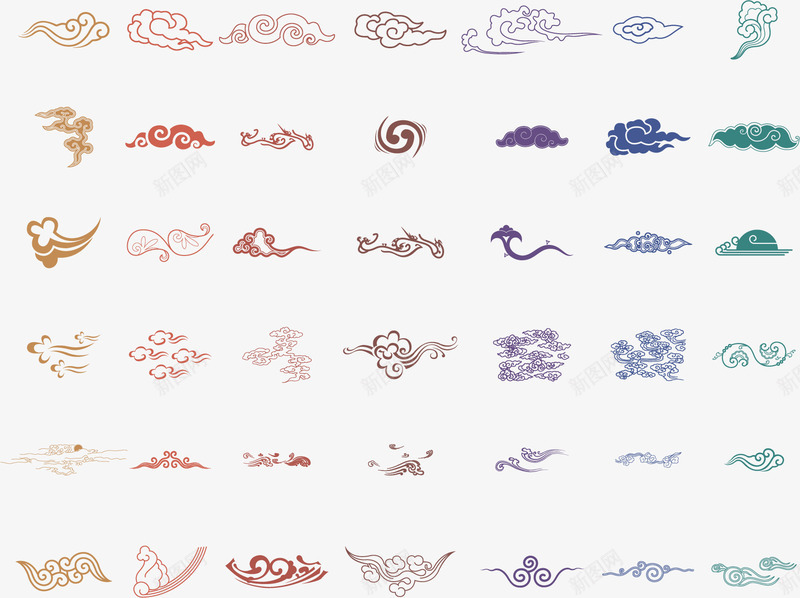 创意祥云矢量图ai免抠素材_88icon https://88icon.com 云彩 创意素材 矢量图 祥云素材 祥云背光 祥瑞