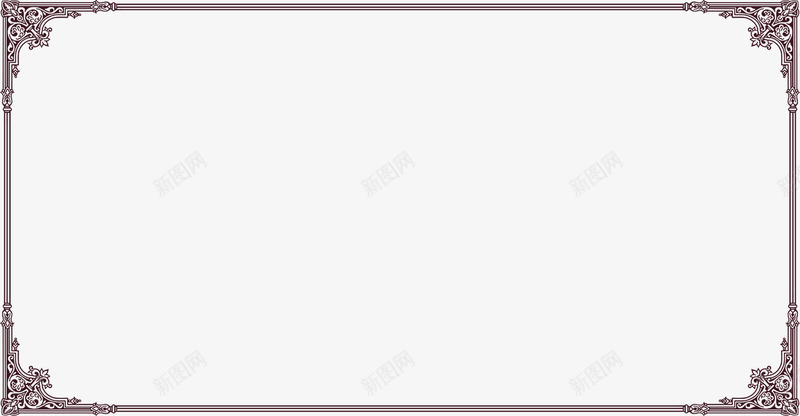 紫色古典相框花纹png免抠素材_88icon https://88icon.com 古典 紫色 花纹