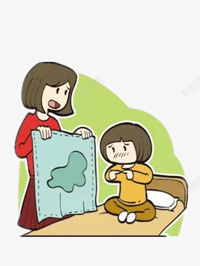 被妈妈批评的小孩png免抠素材_88icon https://88icon.com 人物 卡通 彩色 难受