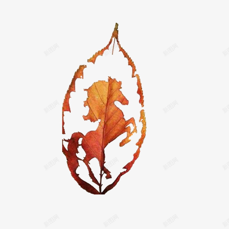 小马剪纸png免抠素材_88icon https://88icon.com 中国 传统 剪纸 剪纸树叶 小马 手艺人 树叶 民间文化