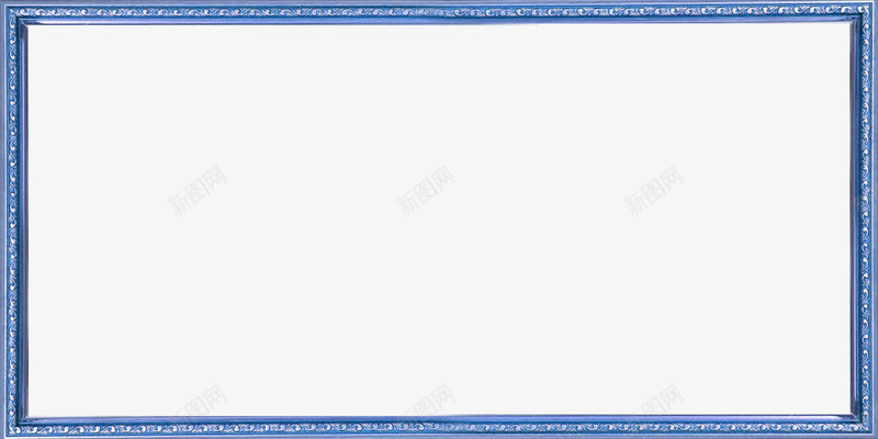 蓝色边框png免抠素材_88icon https://88icon.com 卡通 相框 蓝框 蓝色 装饰 边框 长方形