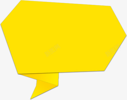 折纸对话框png免抠素材_88icon https://88icon.com 对话框 标题栏 活动栏 黄色折纸