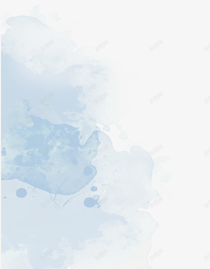 蓝色水彩古风晕染png免抠素材_88icon https://88icon.com 古风 古风春景 晕染 水彩 蓝色