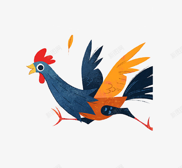 2017春节鸡年元素png免抠素材_88icon https://88icon.com 2017 手绘 春节 鸡年