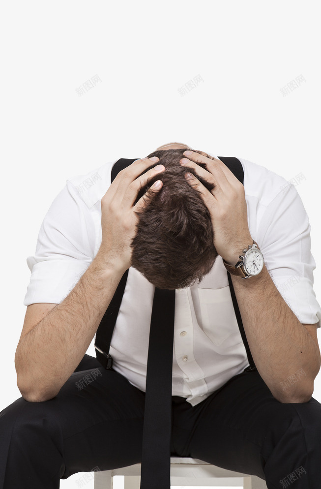 抱头的男人png免抠素材_88icon https://88icon.com 心情不好 戴手表的男人 抱头 烦恼 烦恼抱头 难受 难过