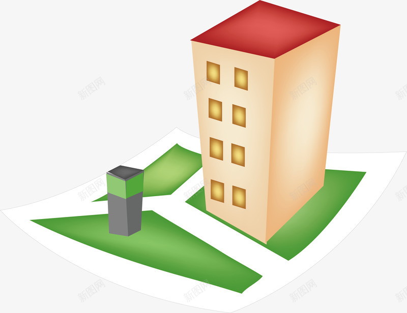 楼房鸟瞰图png免抠素材_88icon https://88icon.com png 小区 楼房 矢量素材 鸟瞰图