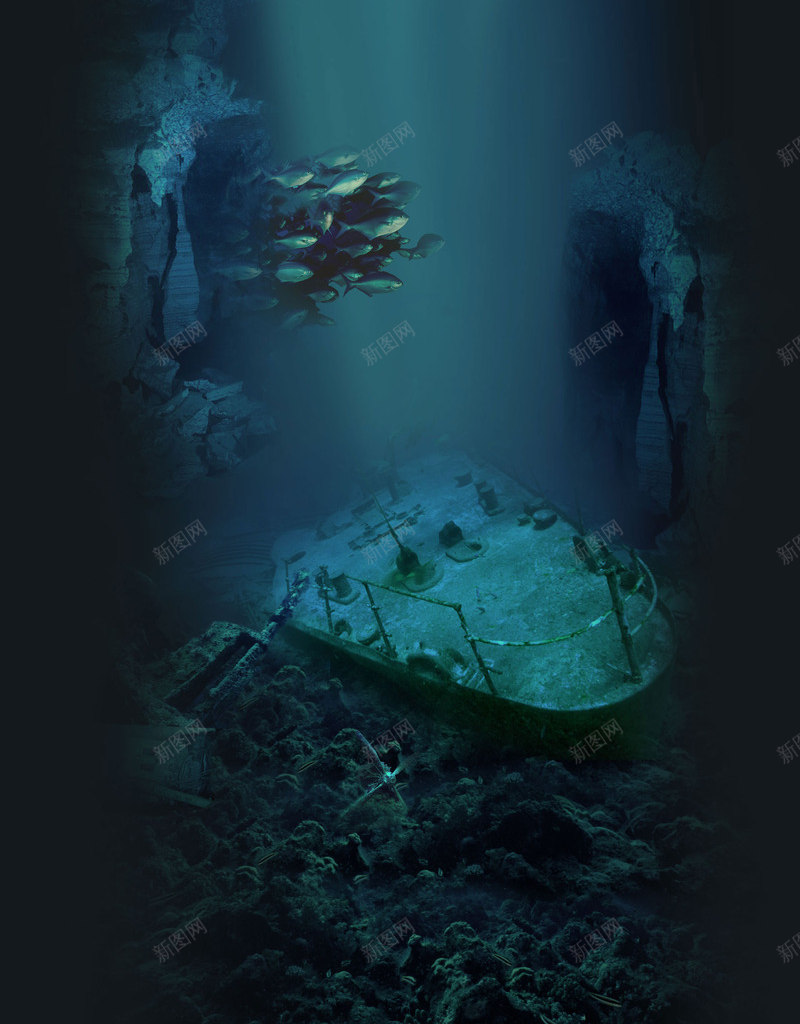 海底背景png免抠素材_88icon https://88icon.com 战争 沉船 海底 海水 海洋 海面 跑单