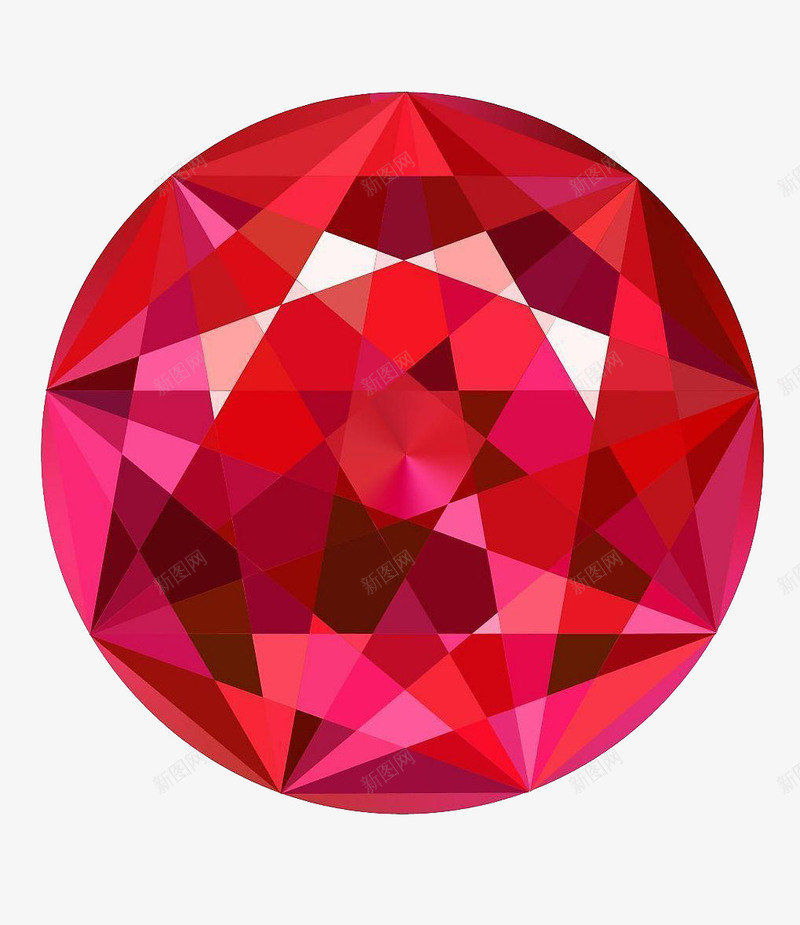 红钻石正面png免抠素材_88icon https://88icon.com 宝石 正面 红钻石