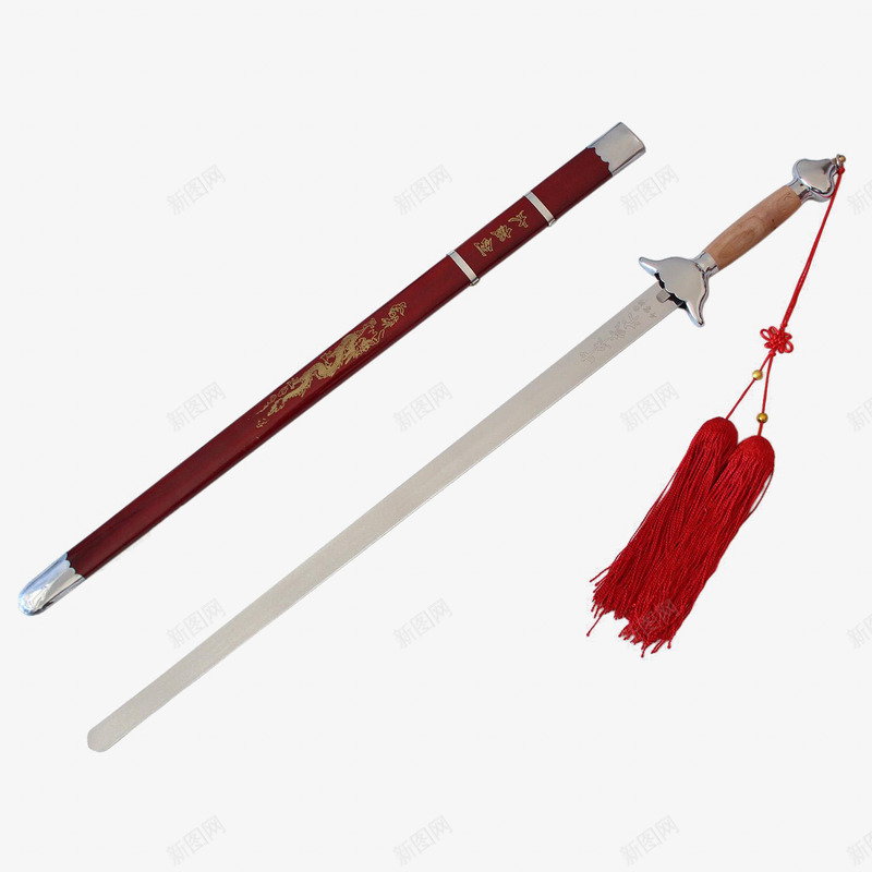 尚方宝剑png免抠素材_88icon https://88icon.com 中国结 剑穗 红色 装饰