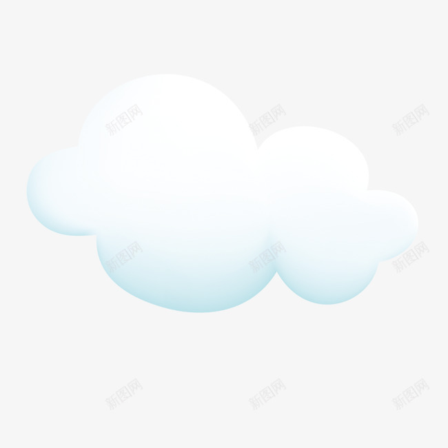 云朵立体png免抠素材_88icon https://88icon.com 卡通 梦幻 棉花 海洋云朵立体剪纸 白云