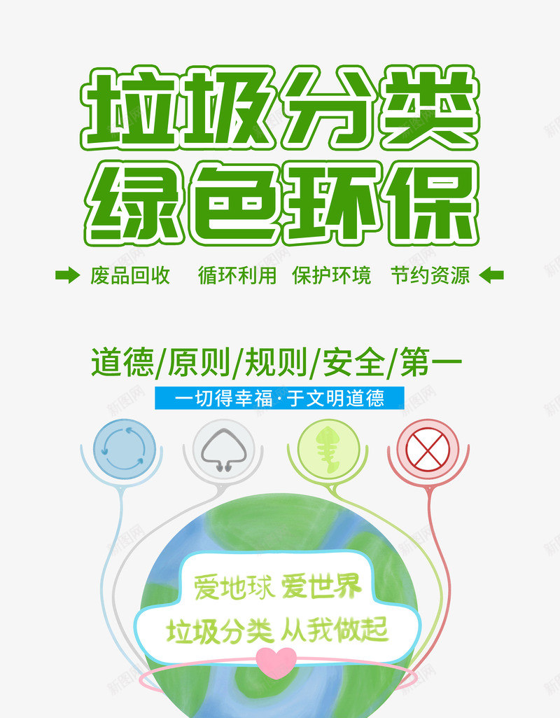 垃圾分类绿色环保爱护环境文明城市psd免抠素材_88icon https://88icon.com 垃圾分类 宣传教育 爱护 环境文明城市 绿色环保