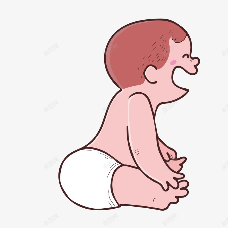 哈哈大笑的宝宝矢量图ai免抠素材_88icon https://88icon.com 婴儿头像 婴儿屁股 婴儿服饰 婴儿照片 婴儿矢量图 婴儿背带 婴儿装 开心 母亲婴儿 矢量图 被打屁股的小孩