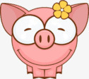 卡通猪png免抠素材_88icon https://88icon.com 卡通猪 可爱 大眼睛 母猪