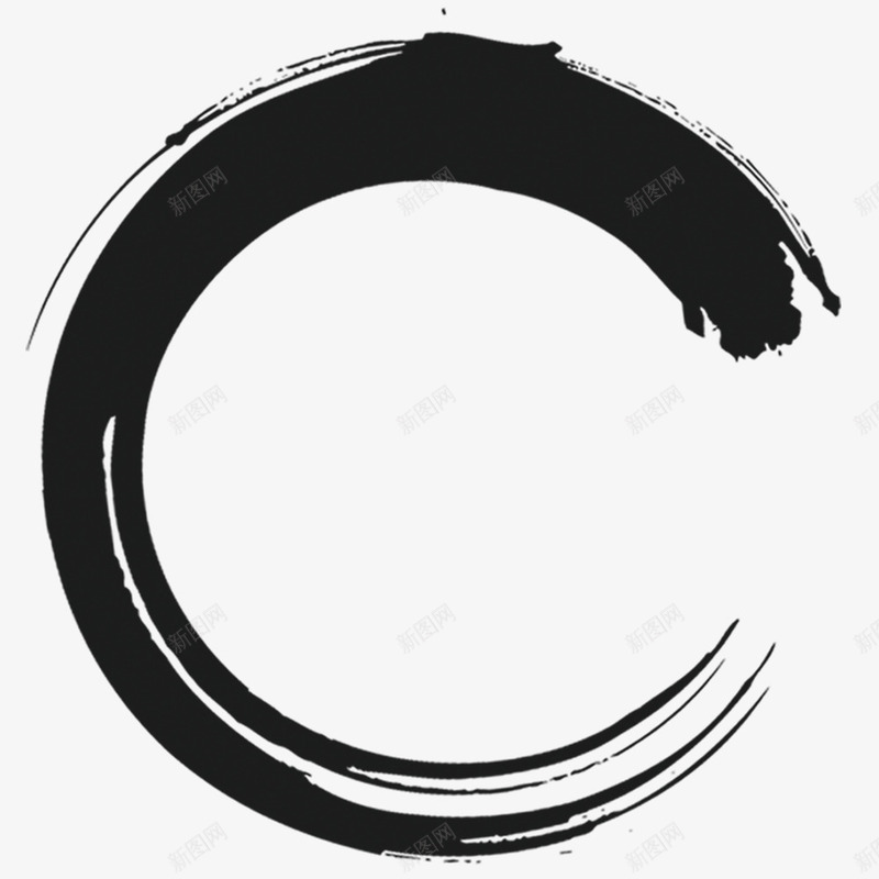 墨迹png免抠素材_88icon https://88icon.com 圆形 墨迹 实心点 毛笔笔触 运笔