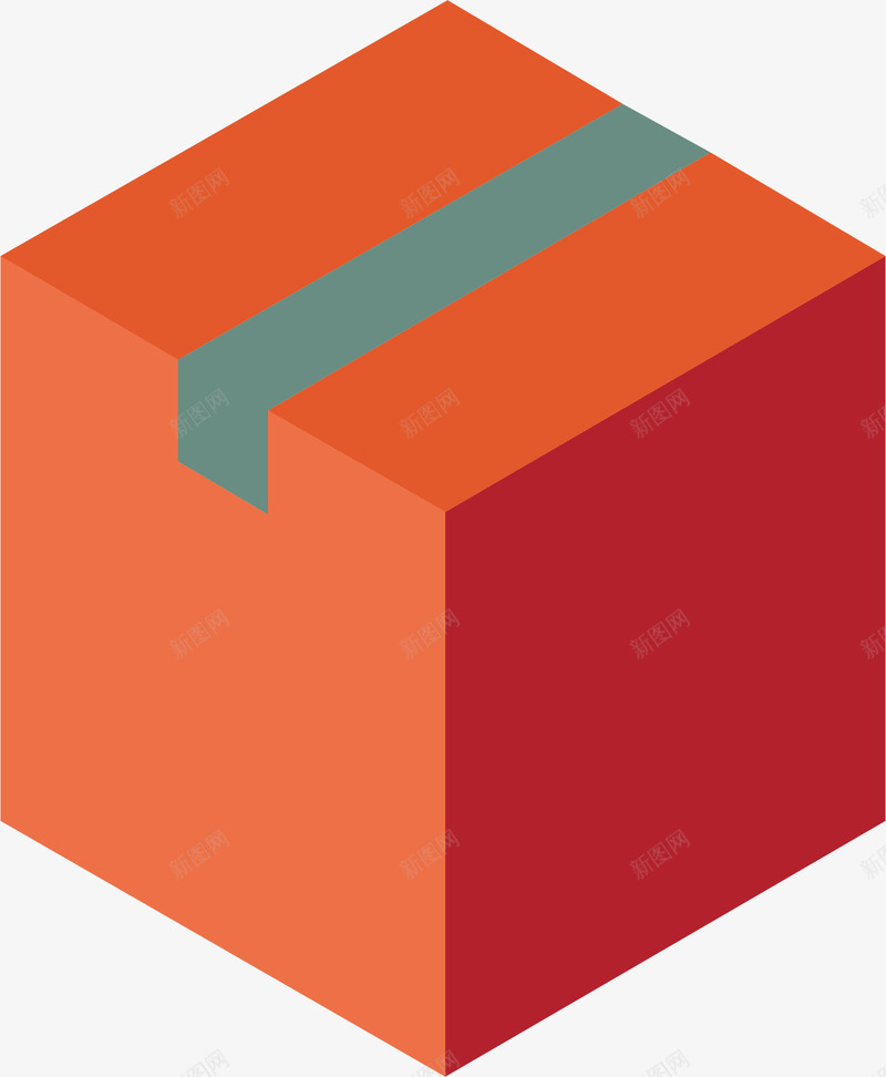 纸箱子规则矢量图ai免抠素材_88icon https://88icon.com 四方盒子 橙色 牛皮纸箱子 矢量图 纸箱子 规则四方体 黑条条