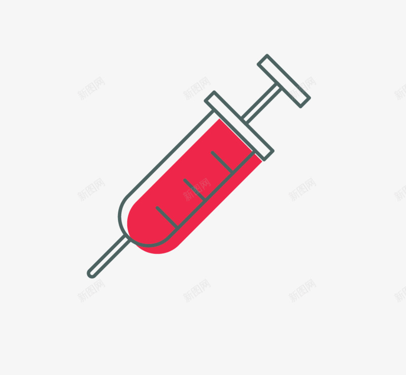 注射针管png免抠素材_88icon https://88icon.com 医学用品 卡通 注射 注射器 注射针 红色针管 针头 静脉注射