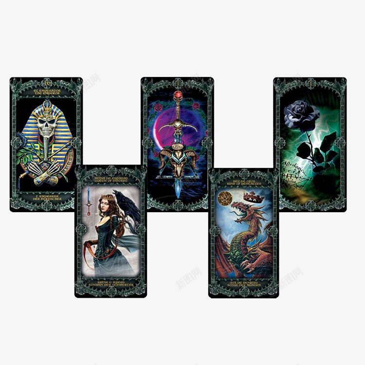 潮摇滚魔术扑克牌png免抠素材_88icon https://88icon.com Alchemy CARD7 Gothic 产品实物 塔罗牌 扑克牌插画 朋克铆钉 歌特朋克 潮摇滚魔术扑克牌 纸牌