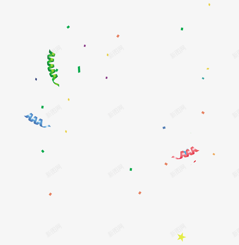 绿色简约彩带礼炮漂浮png免抠素材_88icon https://88icon.com 免抠PNG 彩带 彩带飘飘 拉炮 漂浮素材 礼炮 简约 绿色