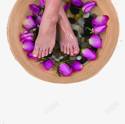 足浴png免抠素材_88icon https://88icon.com 双脚 呵护 花瓣 足浴