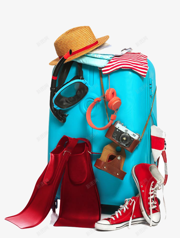 蓝色行李箱png免抠素材_88icon https://88icon.com 交通工具 夏列营 旅游 旅游人 看表演 蓝色行李箱 野炊 马戏团 高清免扣素材