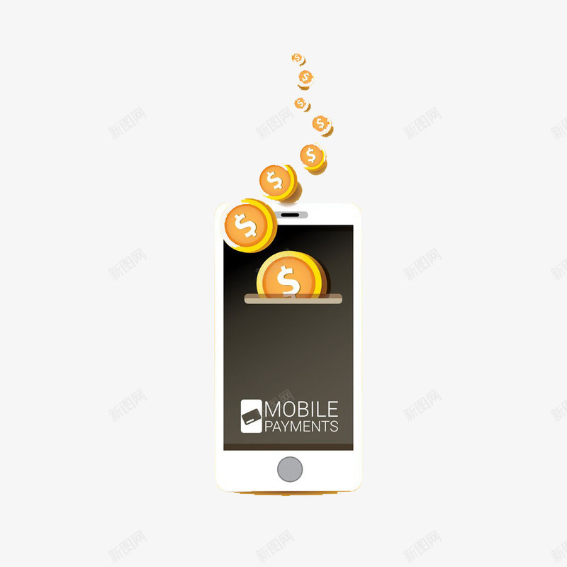 手机和硬币png免抠素材_88icon https://88icon.com 硬币 金币 钱 银元 银币 高清免扣