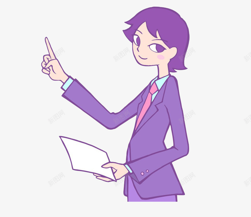 粉色头发粉色西装的手指上面的人png免抠素材_88icon https://88icon.com 上面 卡通人物 头发 手指方向 粉色 西装