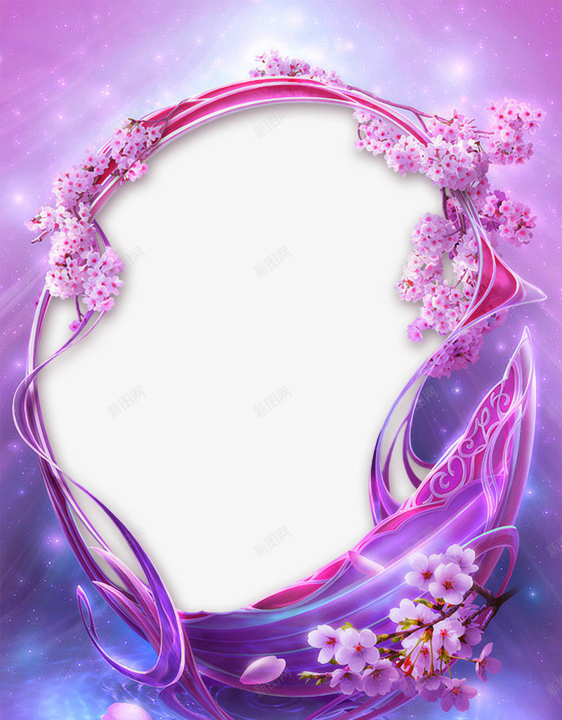 背景边框png免抠素材_88icon https://88icon.com 小清新素材 文字背景图形 紫色 美妆 美容 背景装饰 背景边框 花边