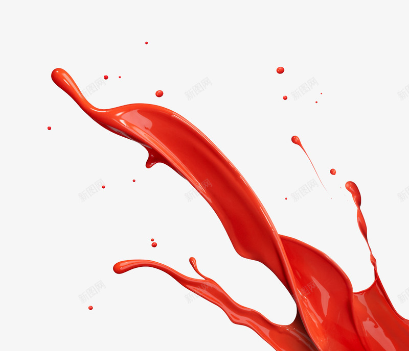 红色颜料水彩画png免抠素材_88icon https://88icon.com 水彩画 素材 红色 颜料
