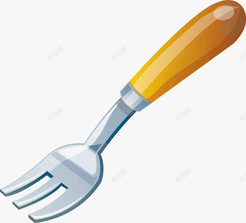 叉子矢量图ai免抠素材_88icon https://88icon.com png 卡通叉子 吃饭 工具 矢量素材 餐具 矢量图