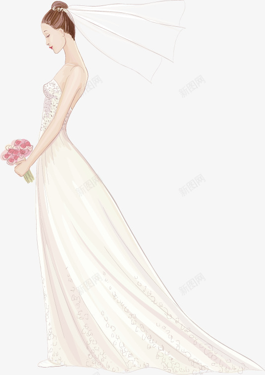 新娘png免抠素材_88icon https://88icon.com 出嫁 卡通 唯美 婚礼 婚礼素材 婚纱 新人 新娘 新娘侧面 浪漫 玫瑰 白纱 白纱新娘 白裙子 美女