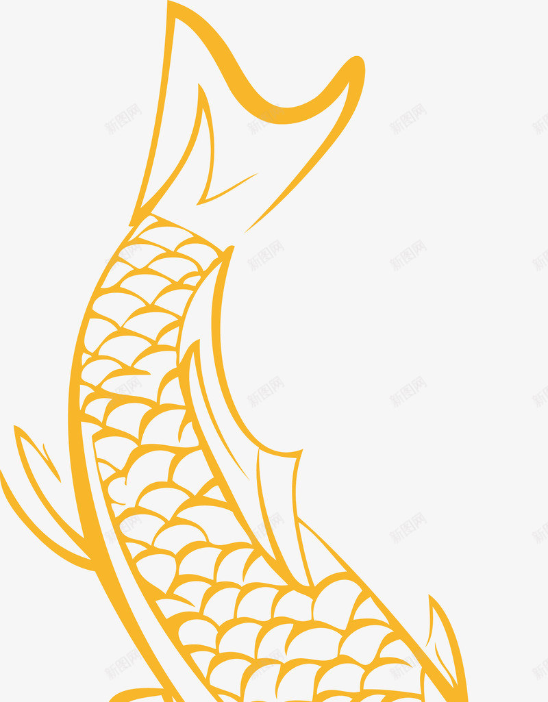 手绘金色卡通鲤鱼图png免抠素材_88icon https://88icon.com 创意 卡通 可爱 好运锦鲤 手绘 日本锦鲤 海洋 海洋生物 海鲜 矢量动物 立体 锦鲤 鱼 鲤鱼