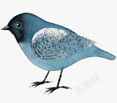 手绘蓝色小麻雀png免抠素材_88icon https://88icon.com 小麻雀 手绘 水彩 蓝色 鸟类