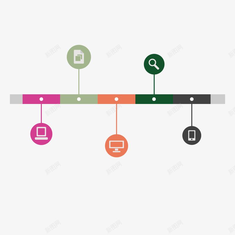 商务办公简易时间轴png免抠素材_88icon https://88icon.com 办公 商务 时间轴 活动时间轴 简易