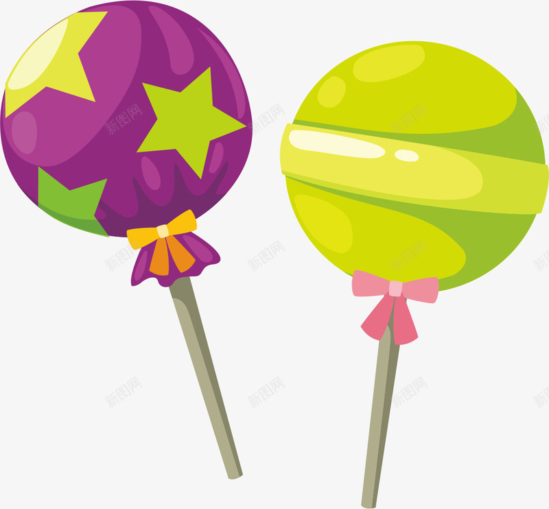 糖果矢量图ai免抠素材_88icon https://88icon.com 六一儿童节 卡通 可爱 棒棒糖 糖果 矢量图