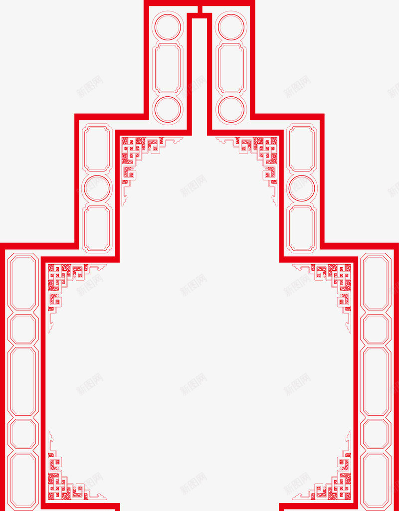 红色案png免抠素材_88icon https://88icon.com 中式窗纹 中式花纹 印花 古代窗纹 咖啡香气 窗纹 窗花 红色 红色花纹 花纹 边框
