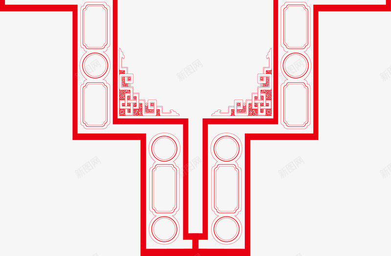 红色案png免抠素材_88icon https://88icon.com 中式窗纹 中式花纹 印花 古代窗纹 咖啡香气 窗纹 窗花 红色 红色花纹 花纹 边框