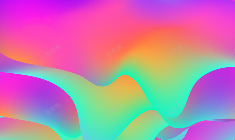 梦幻立体几何背景png免抠素材_88icon https://88icon.com 梦幻 渐变 炫彩 科技