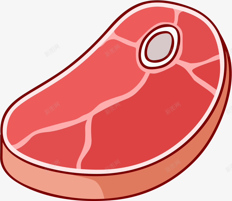 卡通牛排牛肉肉食矢量图ai免抠素材_88icon https://88icon.com 卡通 扁平化 牛排 牛腱肉 猪肉 矢量图 矢量图案 美食餐饮 肉食