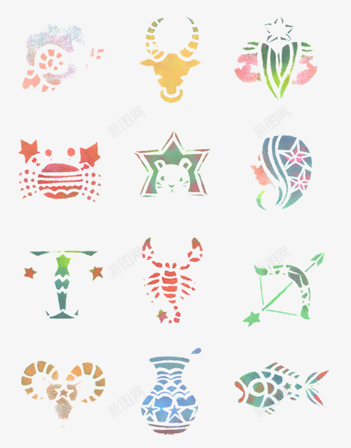 星座壁纸psd免抠素材_88icon https://88icon.com 创意背景 壁纸 星座 碎花 装饰素材