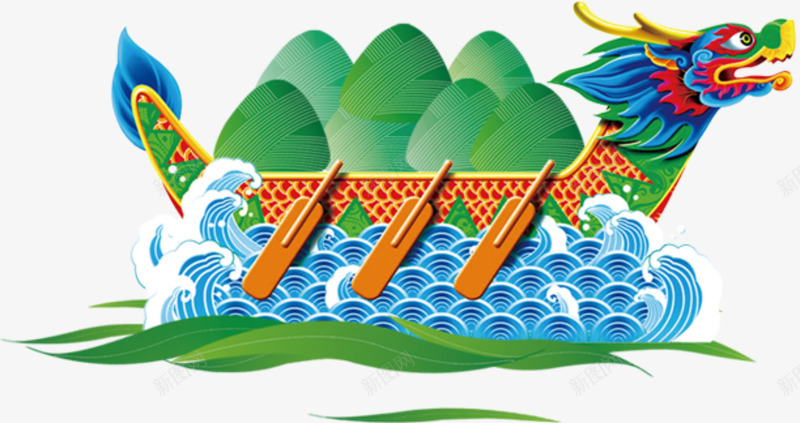端午龙舟png免抠素材_88icon https://88icon.com 端午节 龙舟