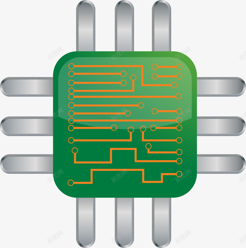中央处理器png免抠素材_88icon https://88icon.com CPU 中央处理器 电路板 集成电路