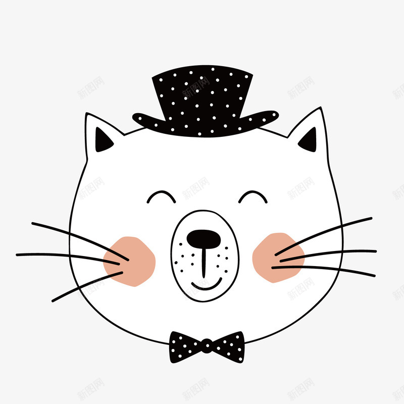 白色小熊png免抠素材_88icon https://88icon.com 卡通 圆弧 小熊 扁平比 白色 耳朵 胡须