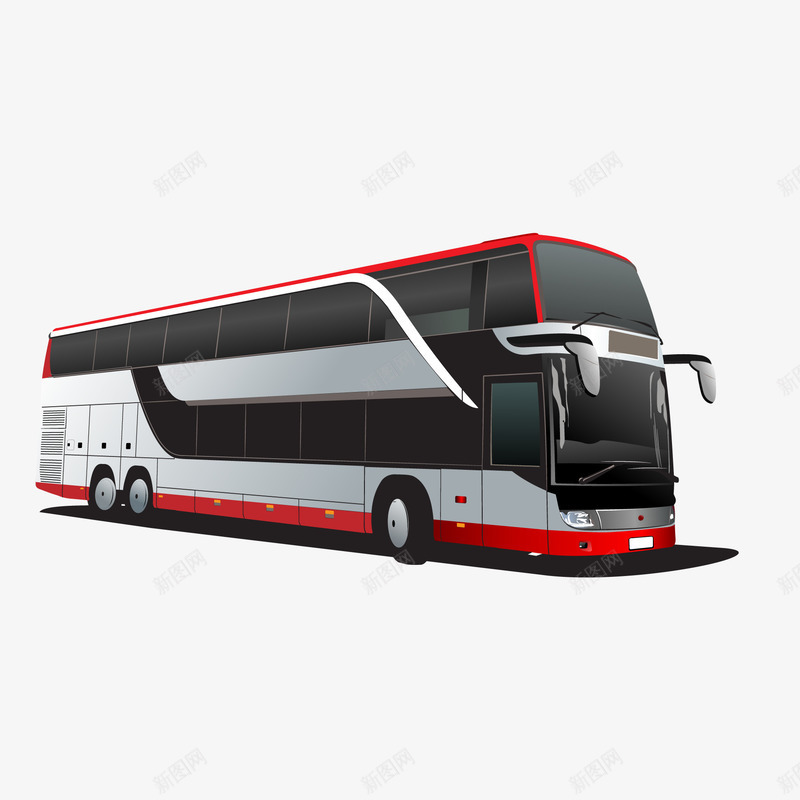 卡通大巴客车矢量图ai免抠素材_88icon https://88icon.com 交通工具 卡通 大巴 客车设计 车辆设计 矢量图