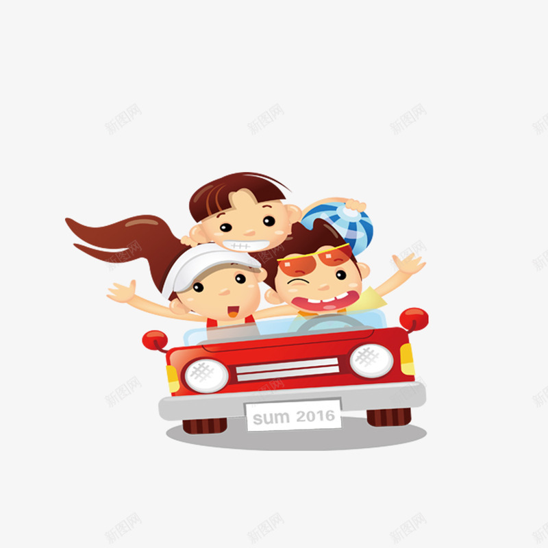 奔跑的汽车png免抠素材_88icon https://88icon.com 儿童 儿童漫画 小孩 汽车