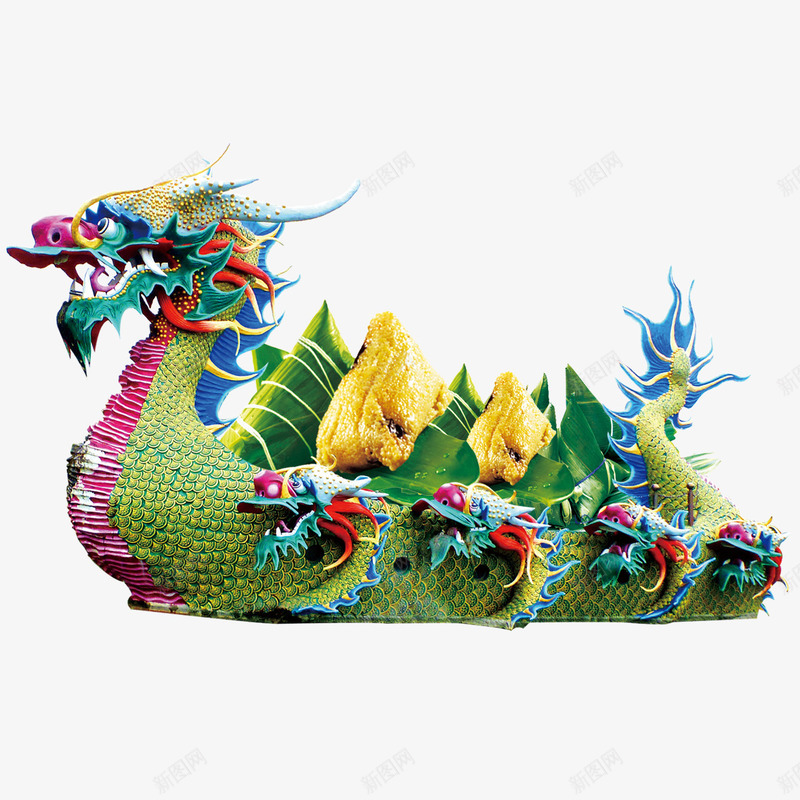 龙舟psd免抠素材_88icon https://88icon.com 图片 粽子 船 龙头